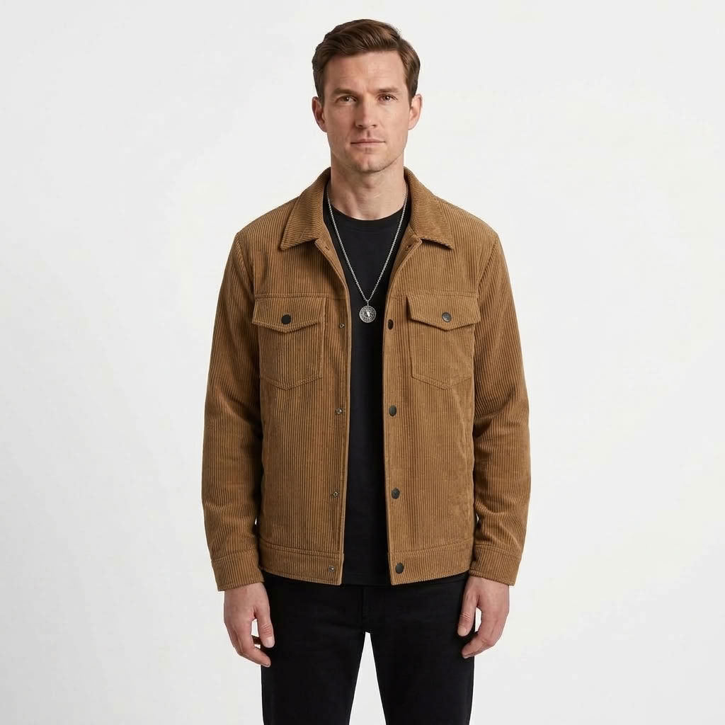 Tailored Textured Corduroy Jacket For Men
