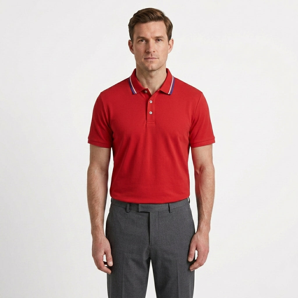 Tailored Lightweight Summer Polo Shirt For Men