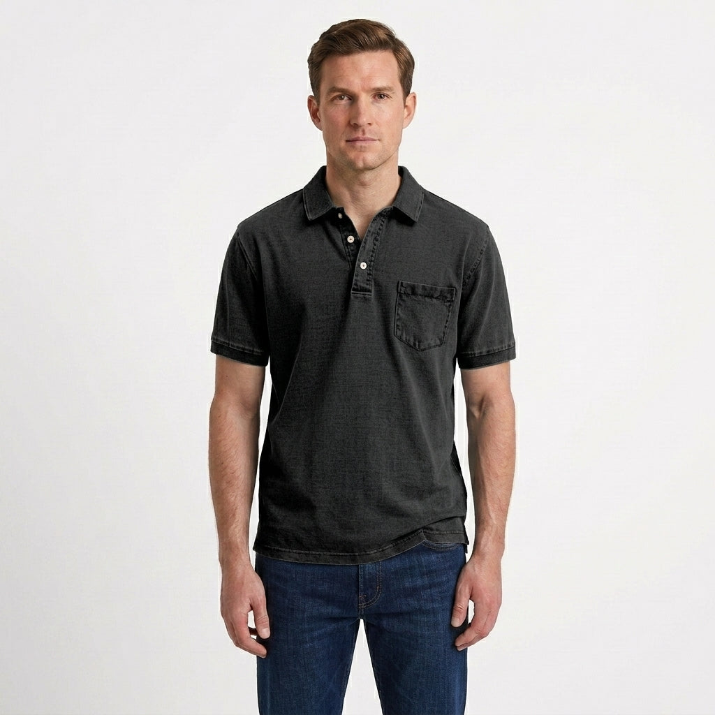 Tailored Vintage Style Polo Shirt For Men