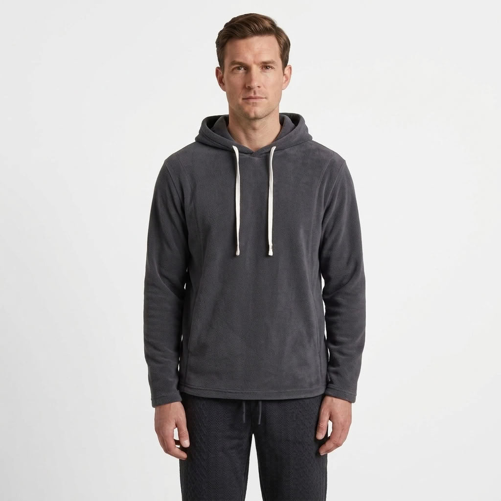 Half-Zip Stand Collar Fleece Top For Men