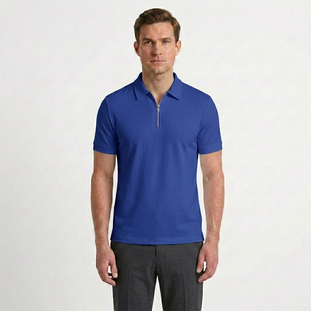 Tailored Zip Polo Shirt For Men