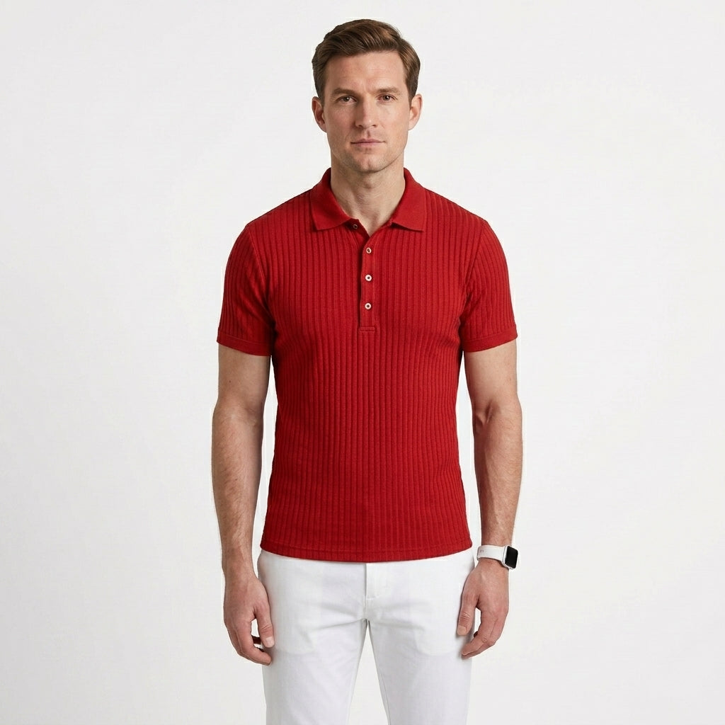 Tailored Striped Polo Shirt For Men
