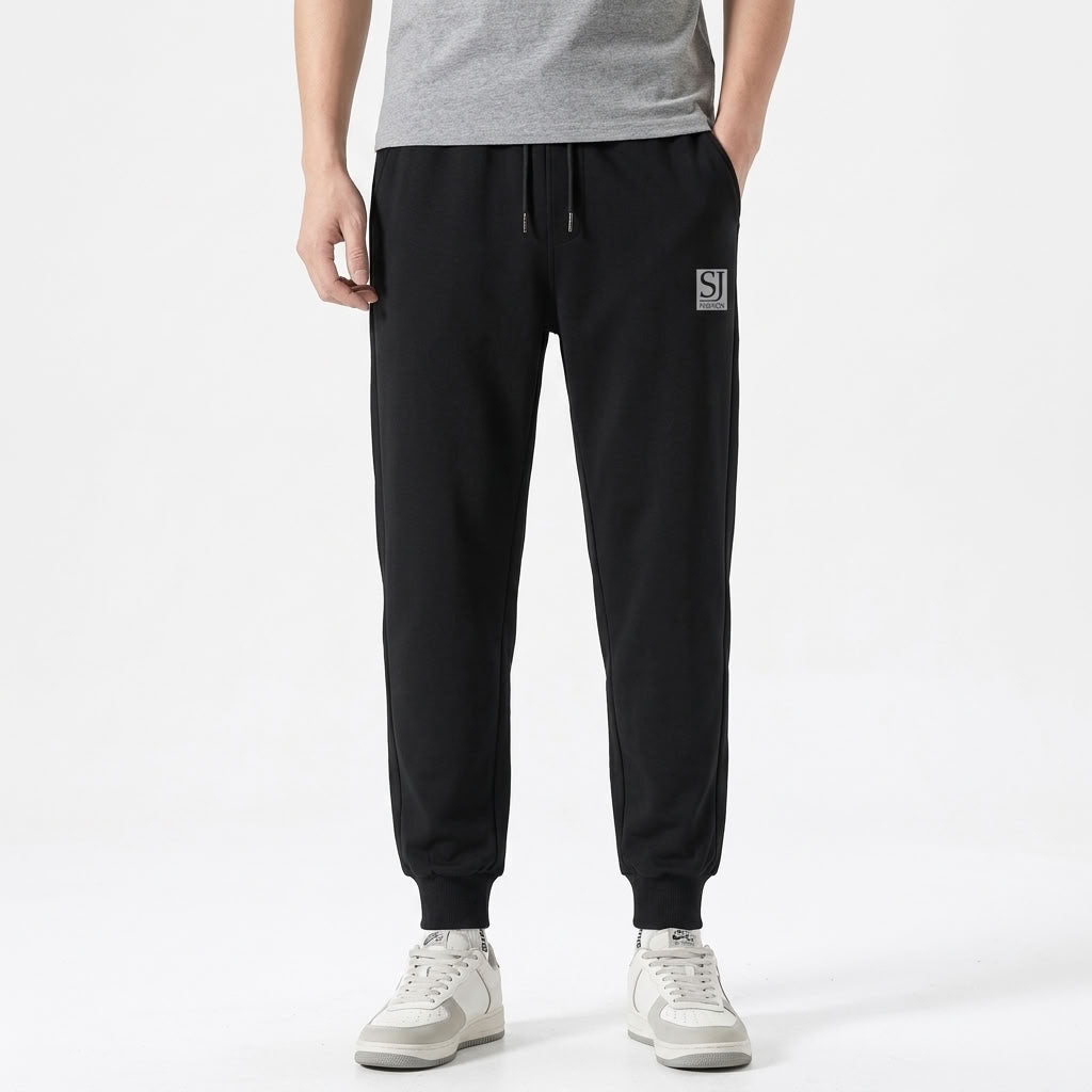 Fleece-Lined Cuffed Jogger Pants For Men