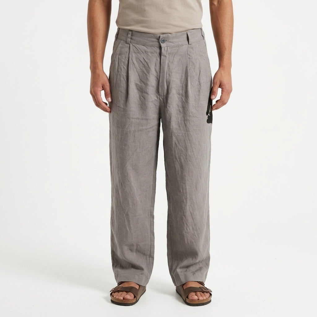 Relaxed Linen Summer Trousers For Men