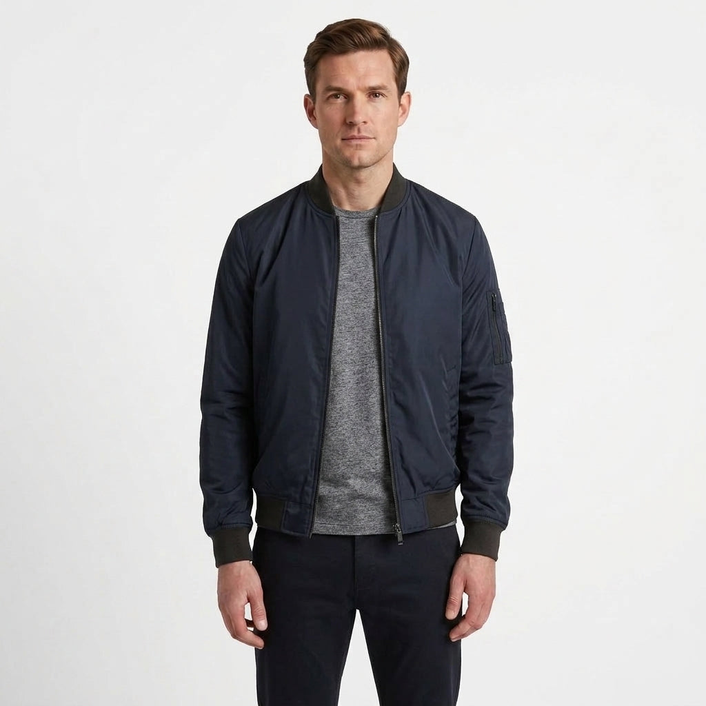 Tailored Classic Bomber Jacket For Men