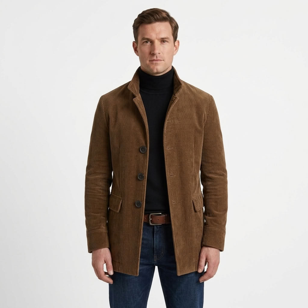 Tailored Textured Corduroy Jacket For Men
