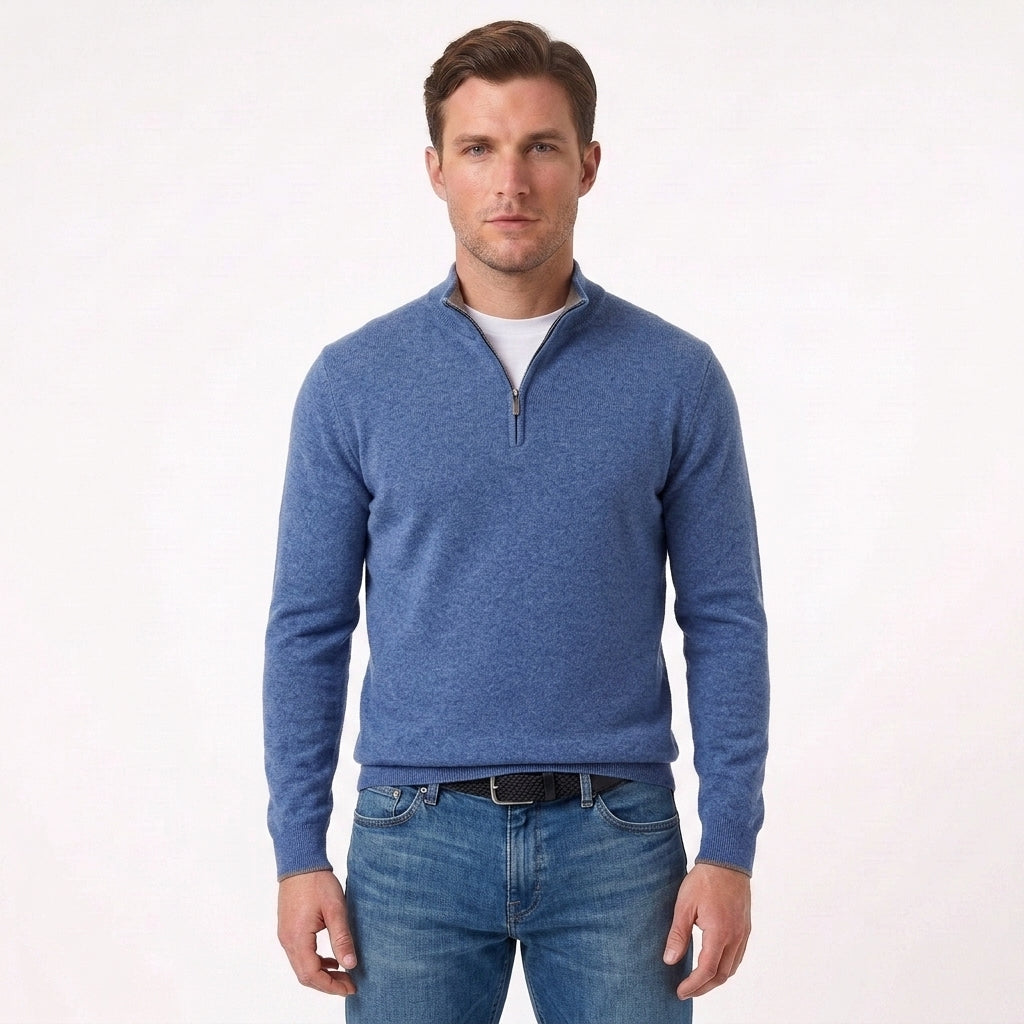 Elegant Zip-Up Sweater For Men
