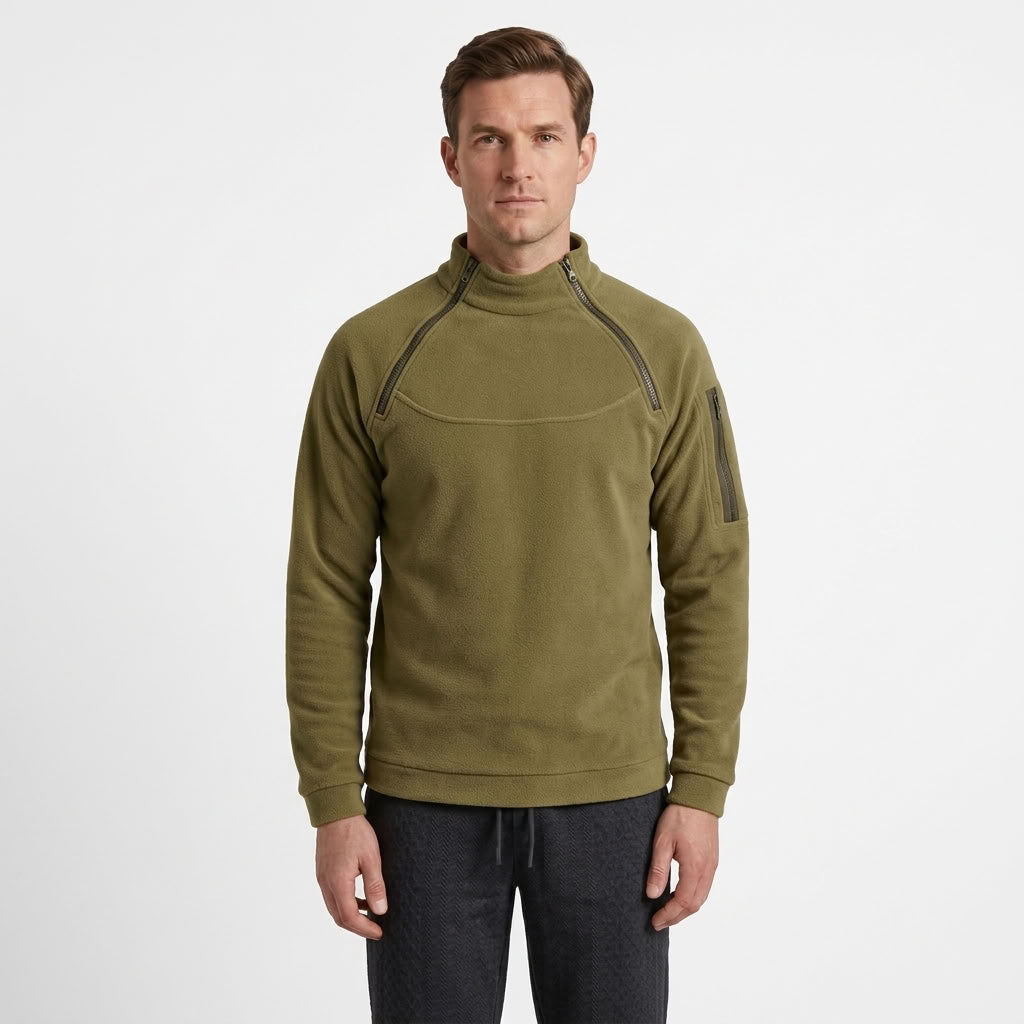 Loose Collar Outdoor Sweater For Men