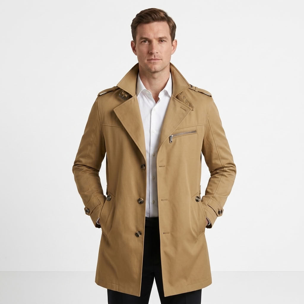Tailored Trench Coat For Men