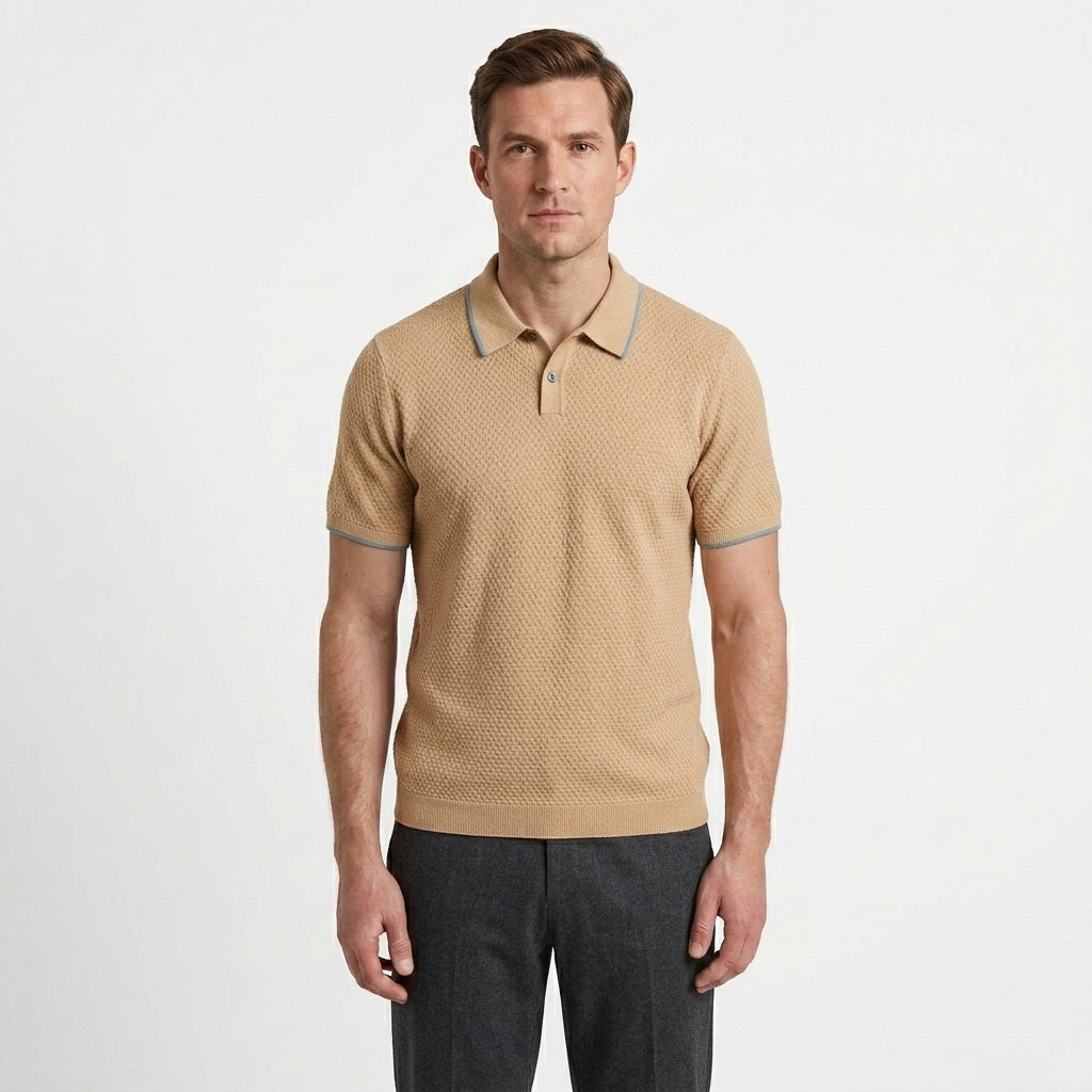 Tailored Cashmere Polo Shirt For Men