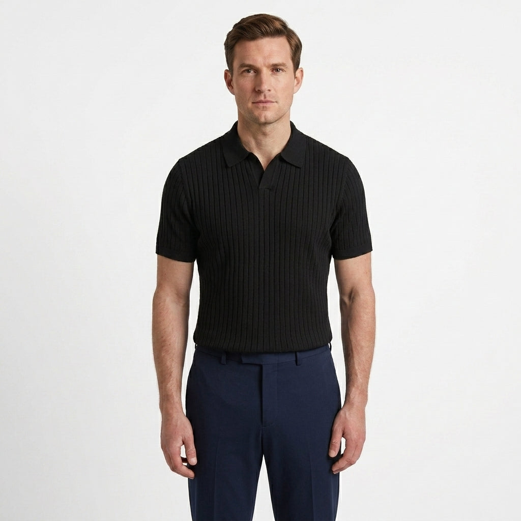 Ventilated Ribbed Summer T-Shirt For Men