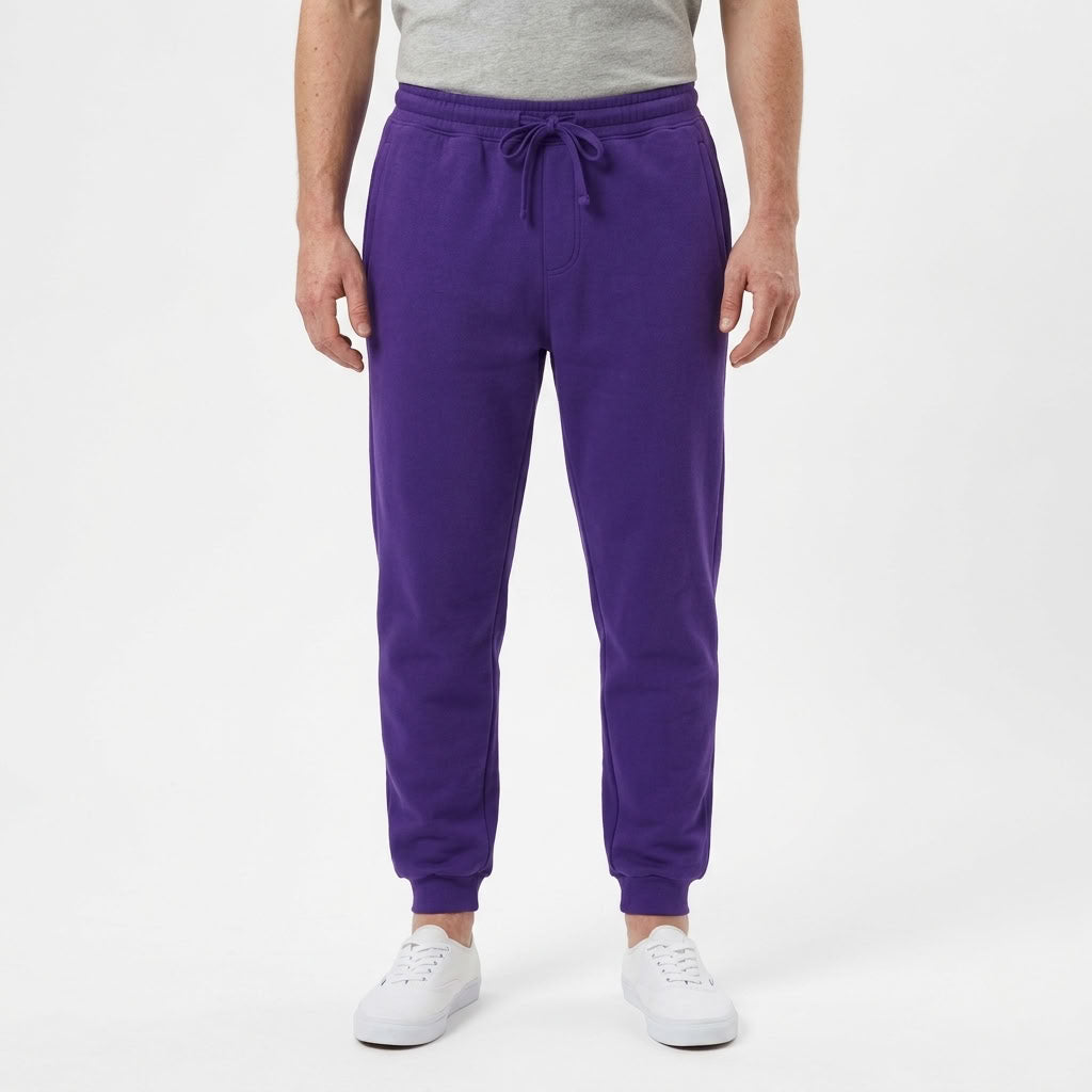 Fleece-Lined Cuffed Sweatpants For Men