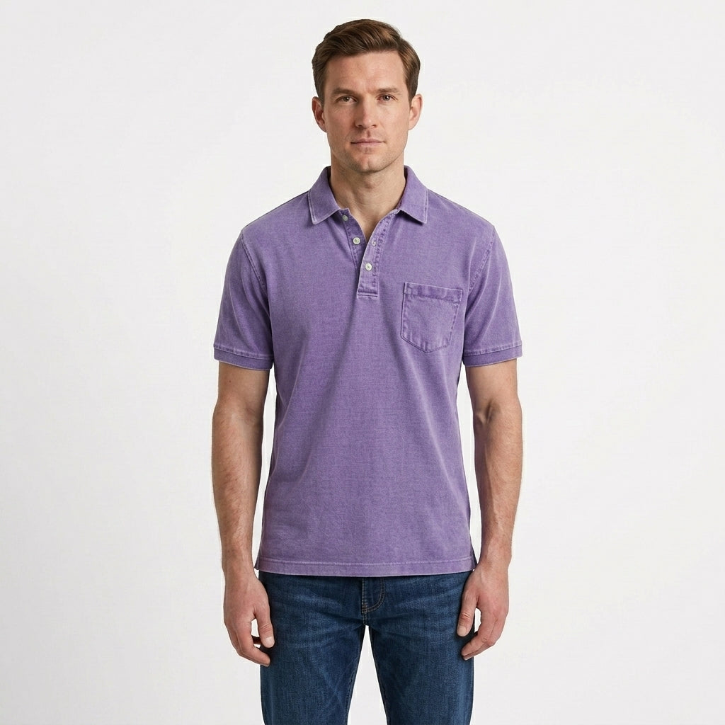 Tailored Vintage Style Polo Shirt For Men