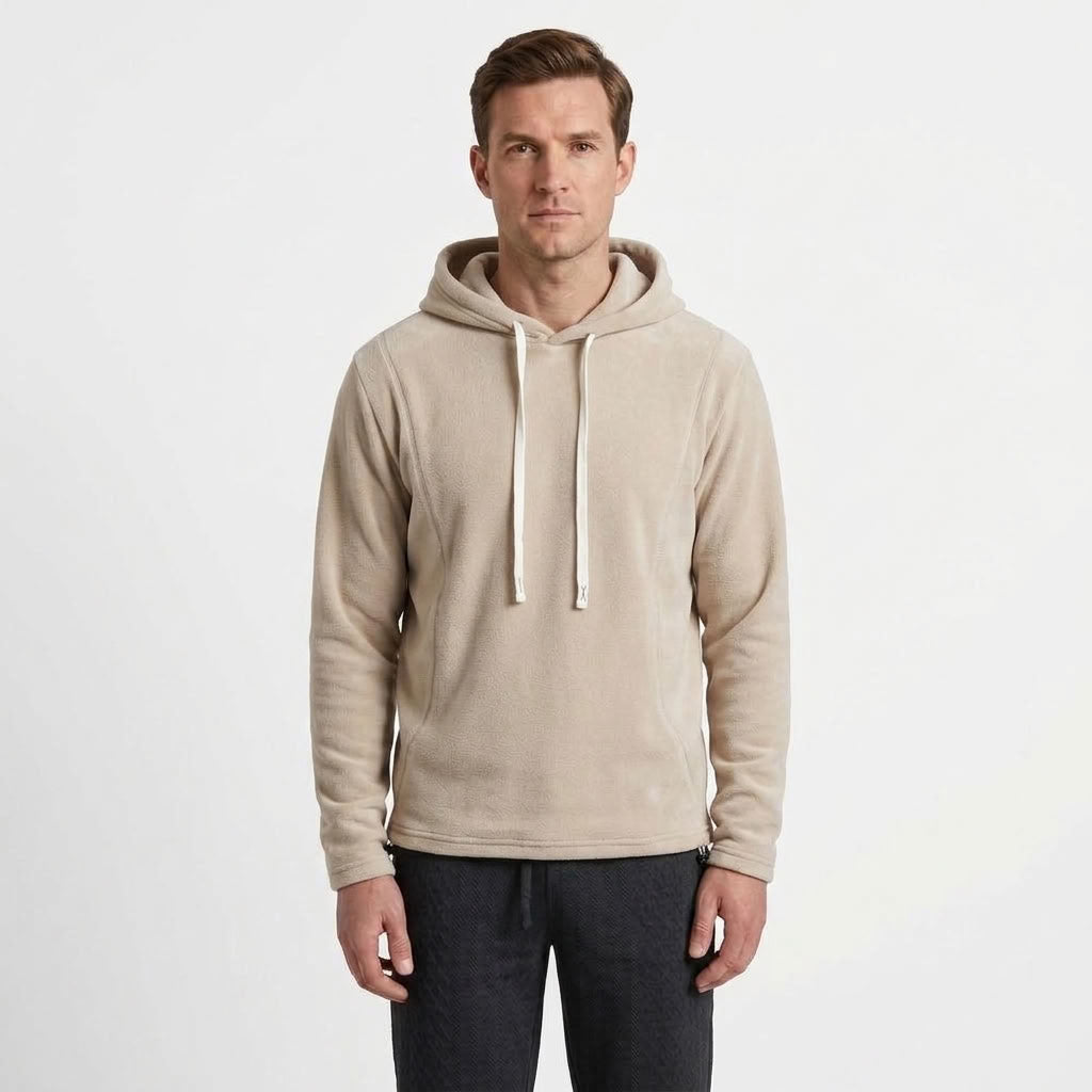 Half-Zip Stand Collar Fleece Top For Men