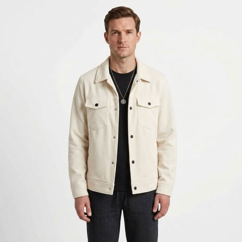 Tailored Textured Corduroy Jacket For Men