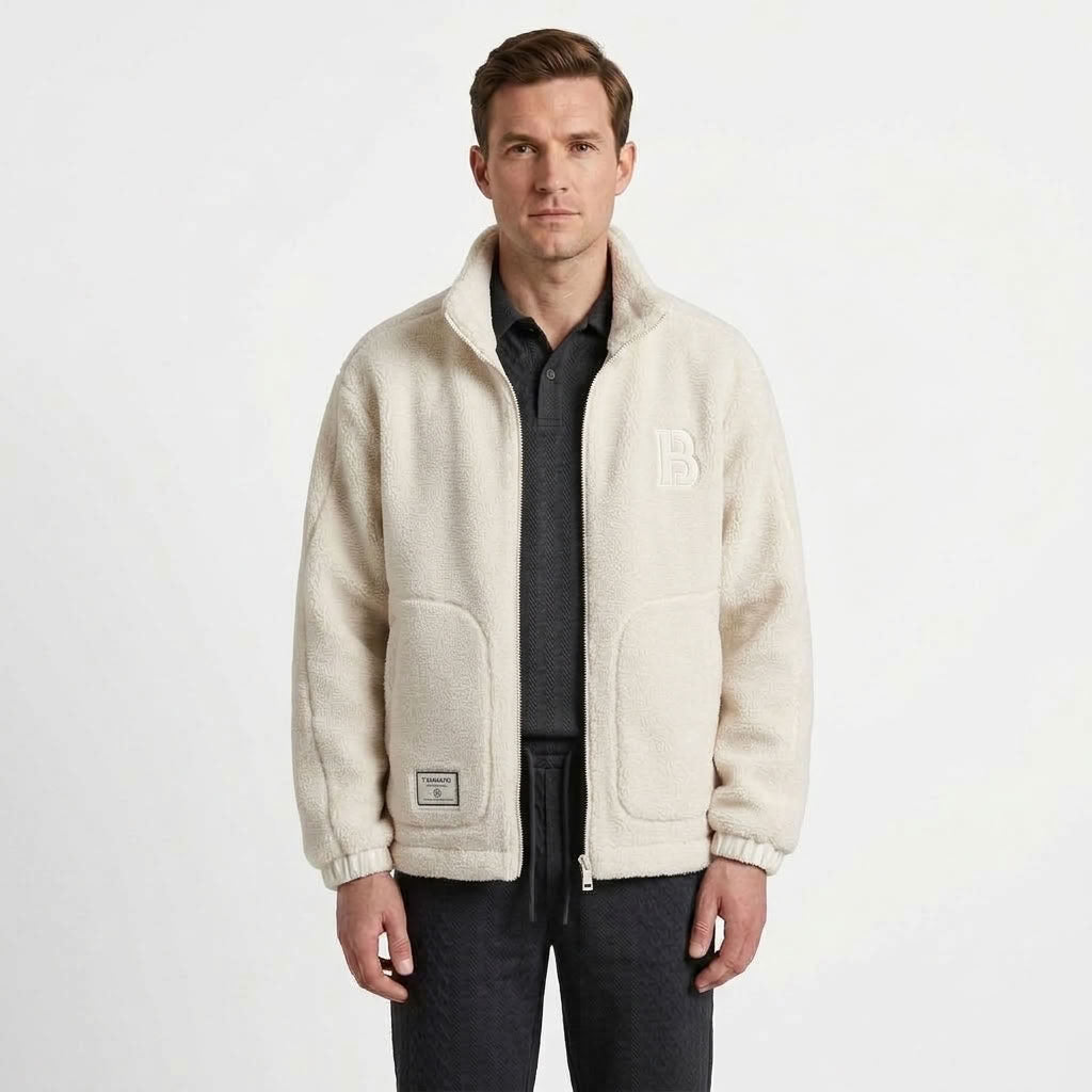 Fleece-Lined Casual Winter Jacket For Men