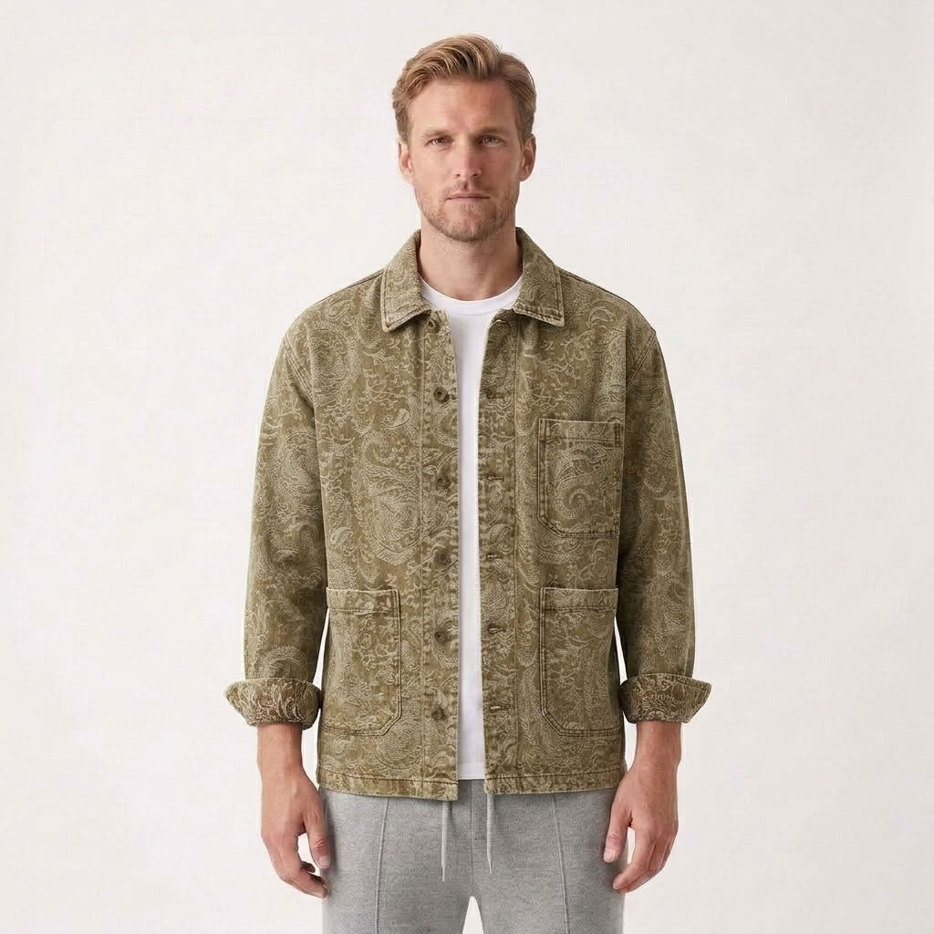 Vintage Detail Layering Jacket For Men