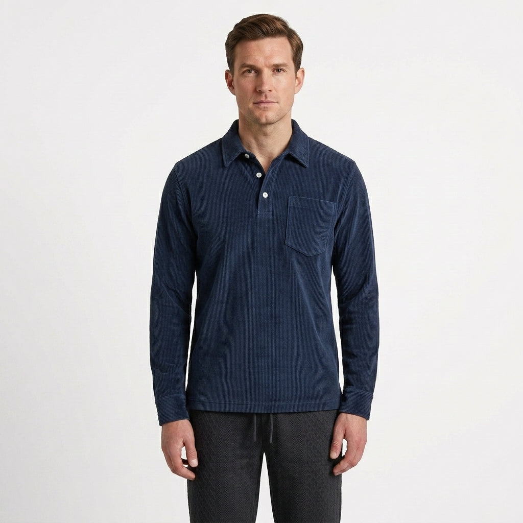 Tailored Corduroy Polo Shirt For Men