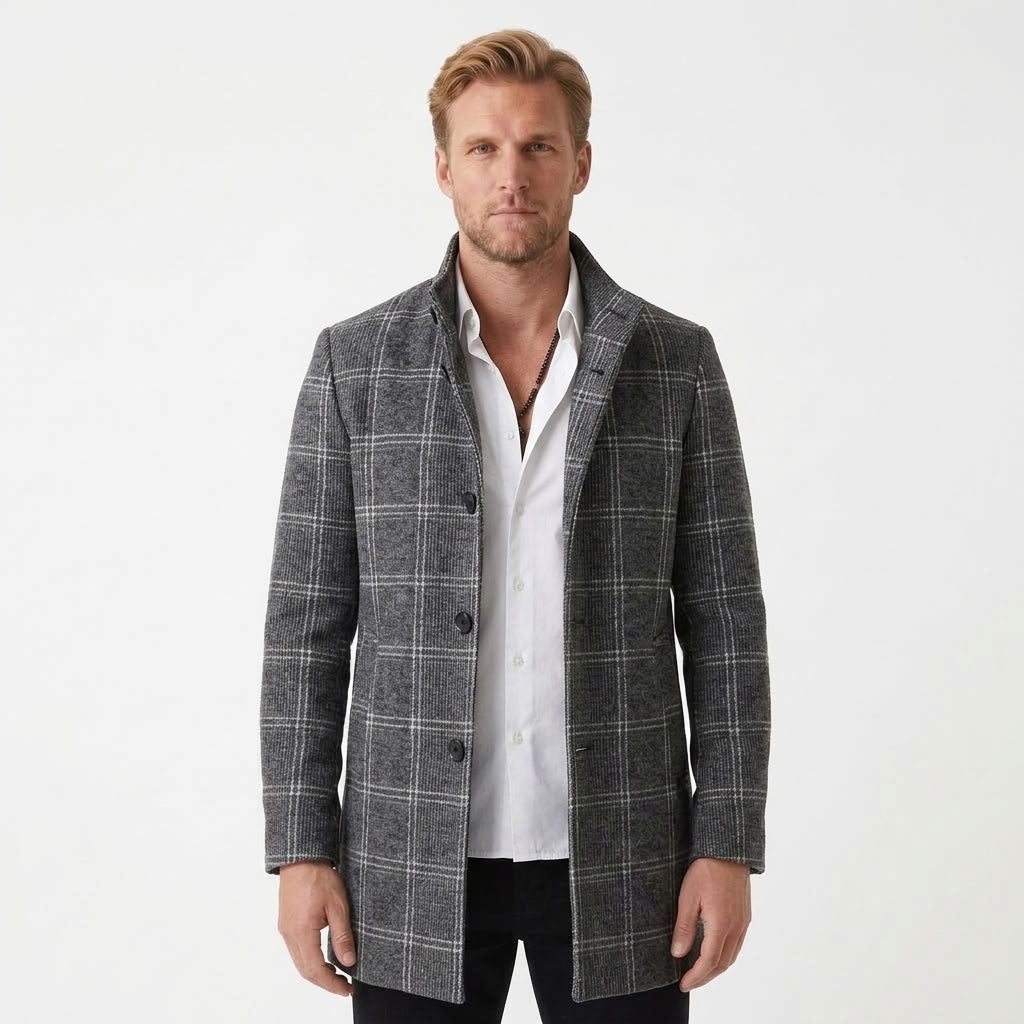 Tailored Classic Overcoat For Men