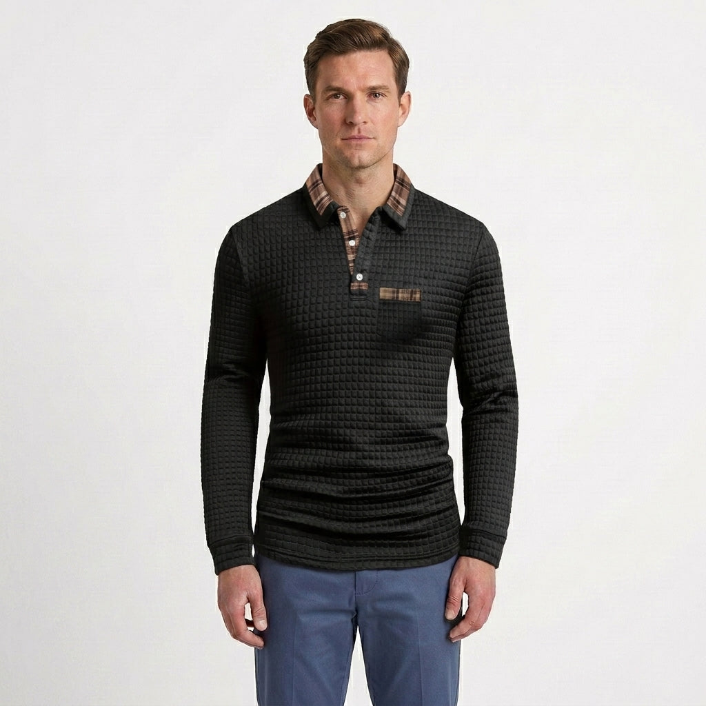 Tailored Patterned Polo Shirt For Men
