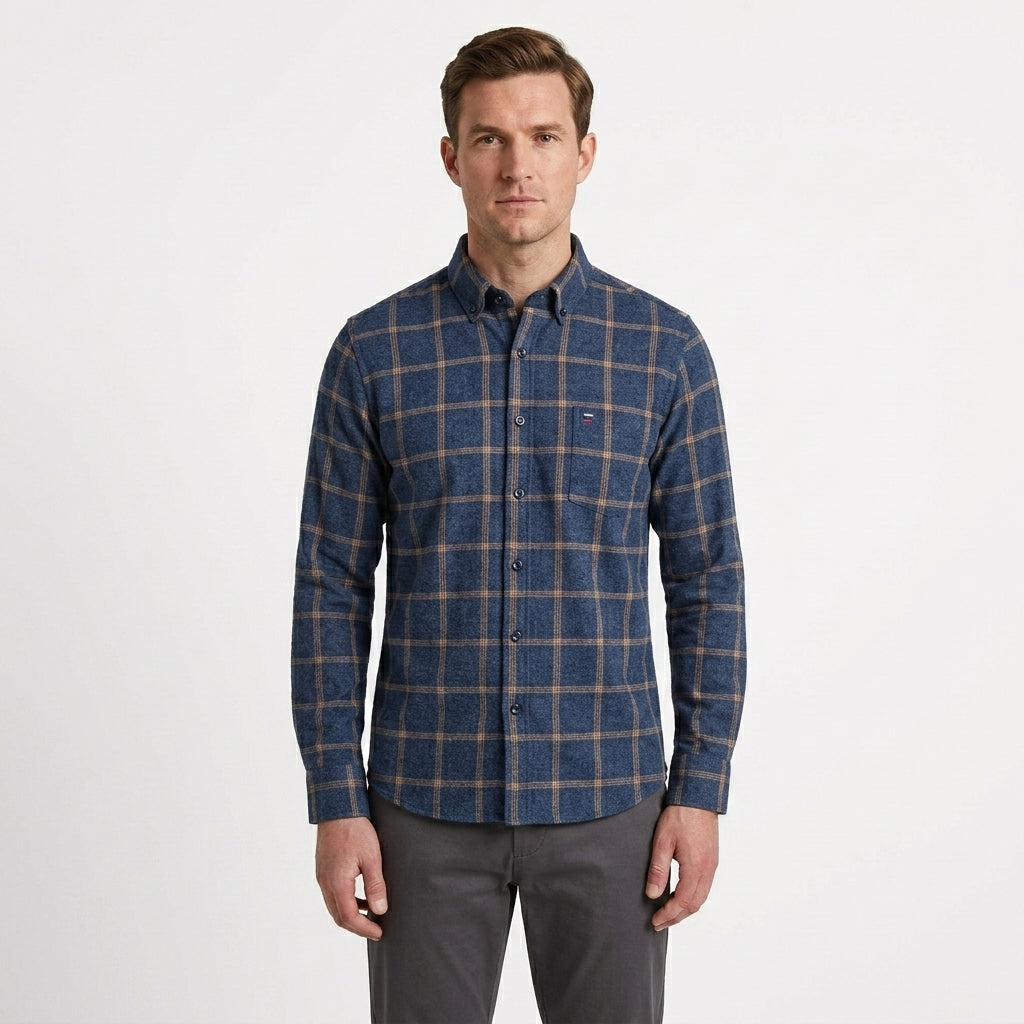 Tailored Check Pattern Shirt For Men