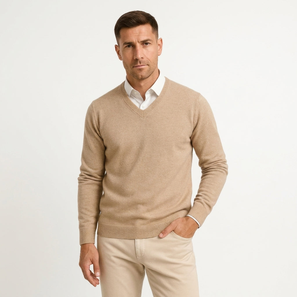 Men’s V-Neck Wool Sweater