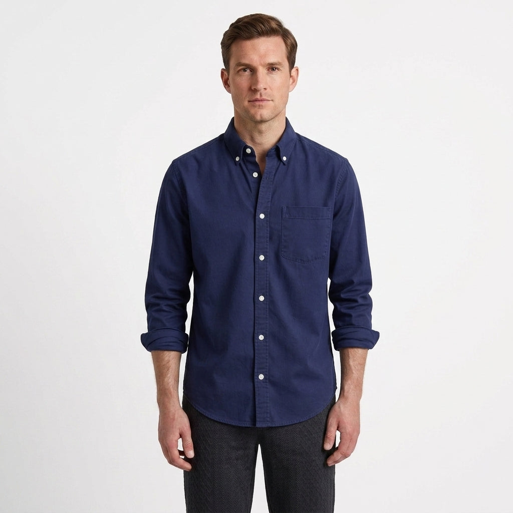 Polished Tailored Button-Up Shirt For Men