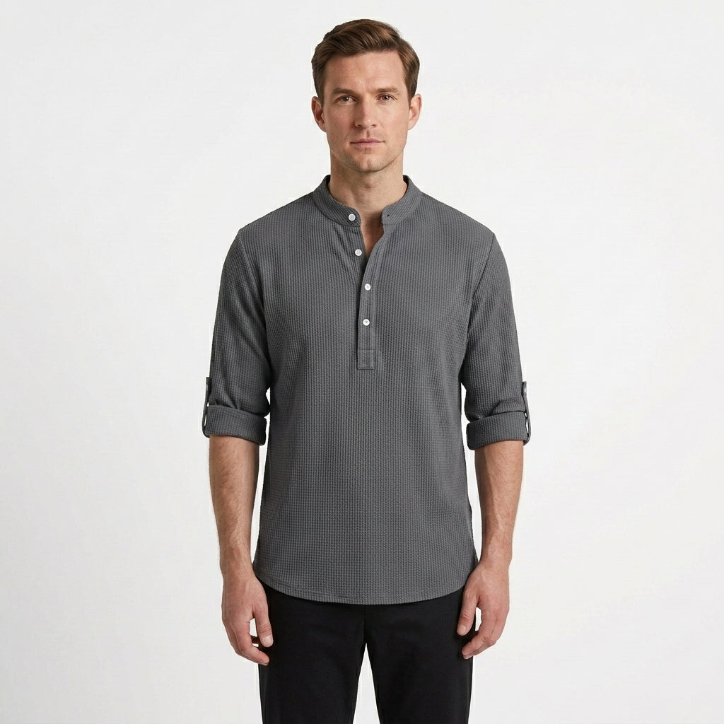 Tailored Long Sleeve Polo Shirt For Men