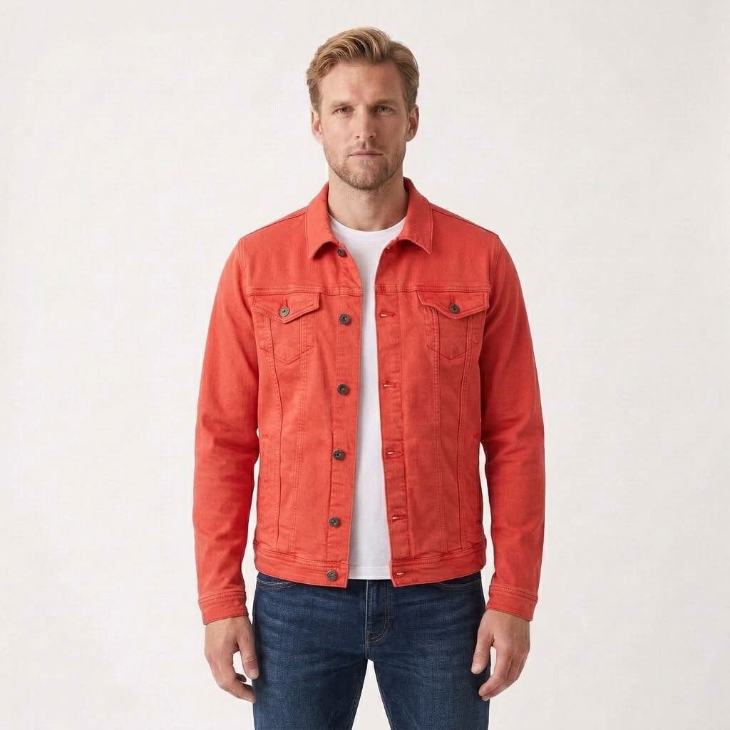 Tailored Street Denim Jacket For Men