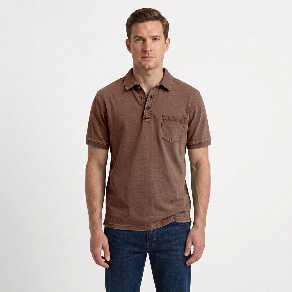 Tailored Vintage Style Polo Shirt For Men