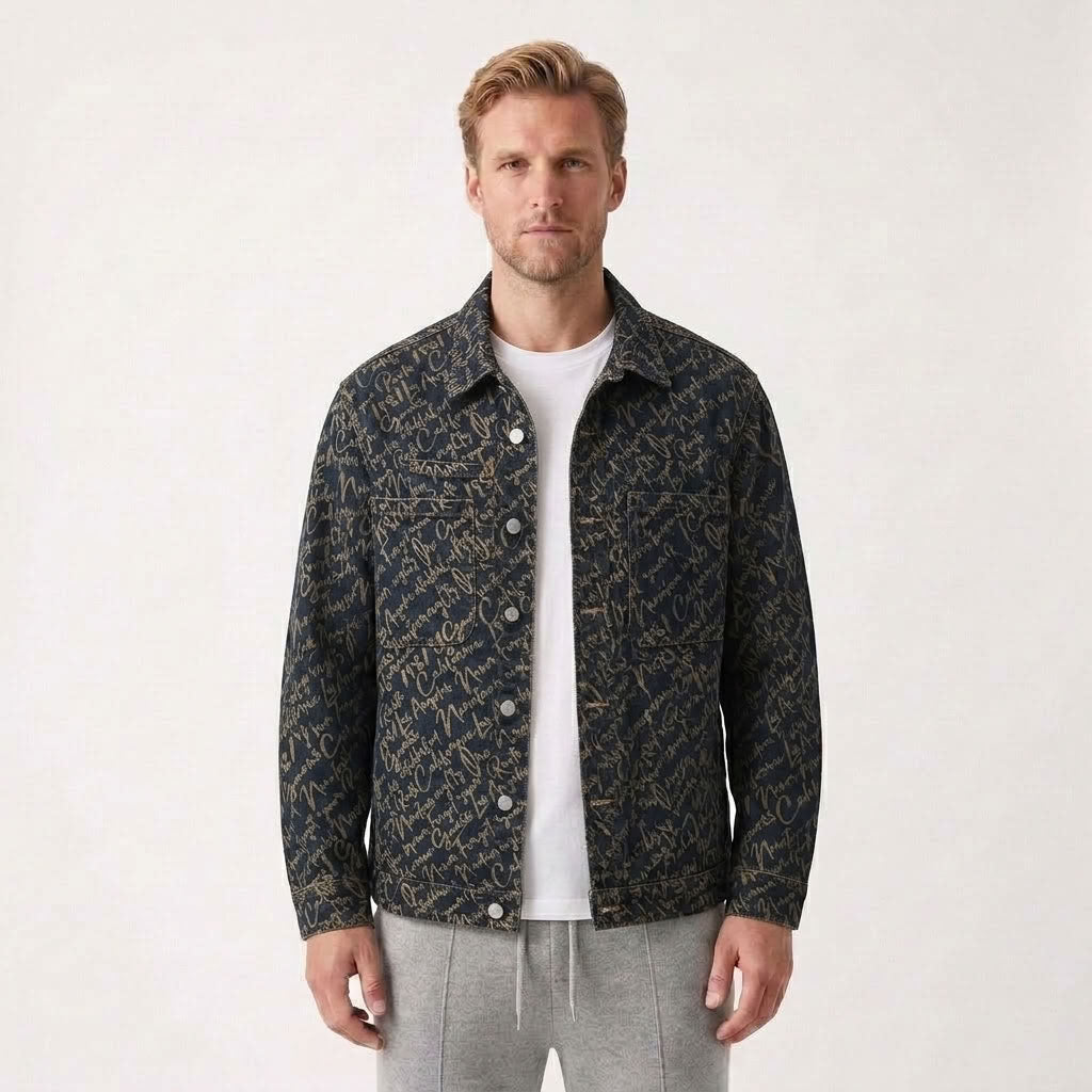 Vintage Detail Layering Jacket For Men