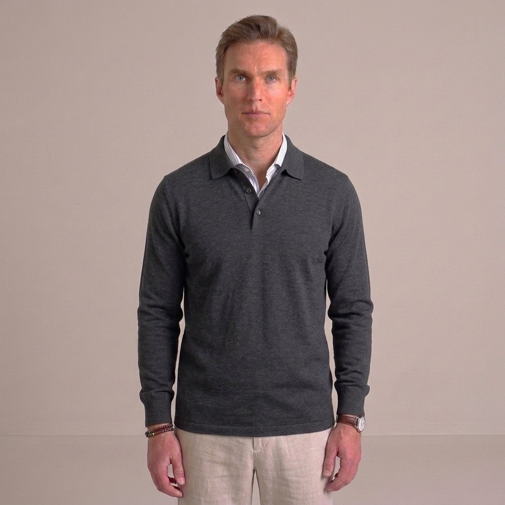 Classic Polo Sweater For Men