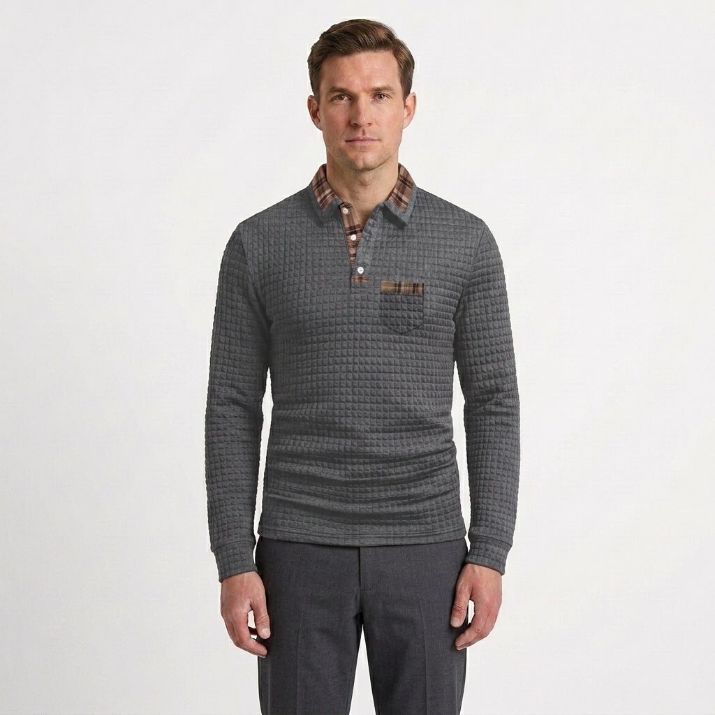Tailored Patterned Polo Shirt For Men