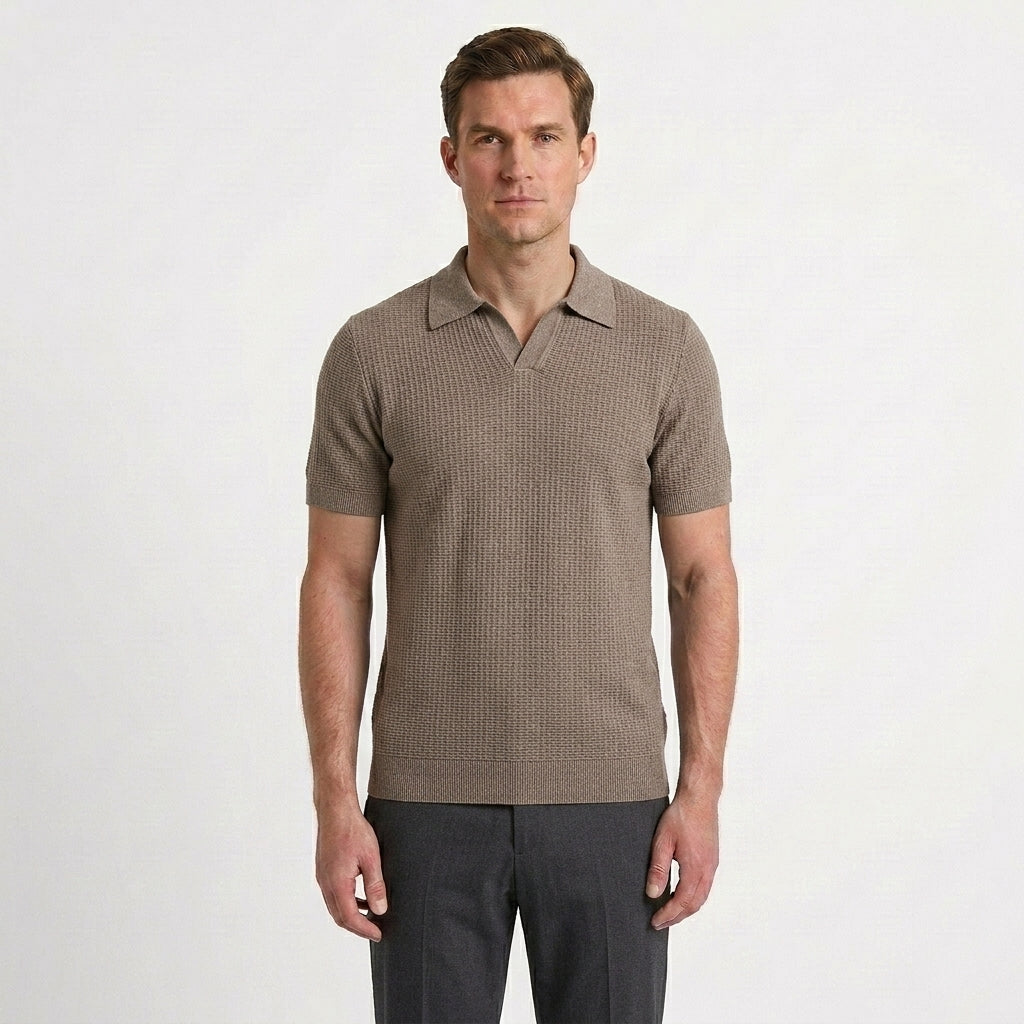 Tailored Breathable Knitted Polo Shirt For Men