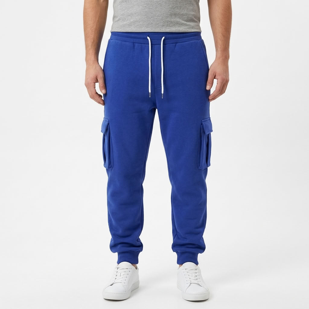Fleece Lined Drawstring Cargo Pants For Men