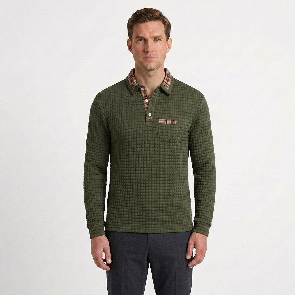 Tailored Patterned Polo Shirt For Men