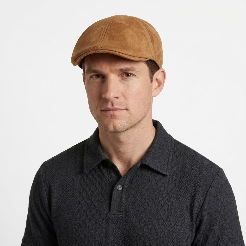 Premium Suede Flat Cap For Men