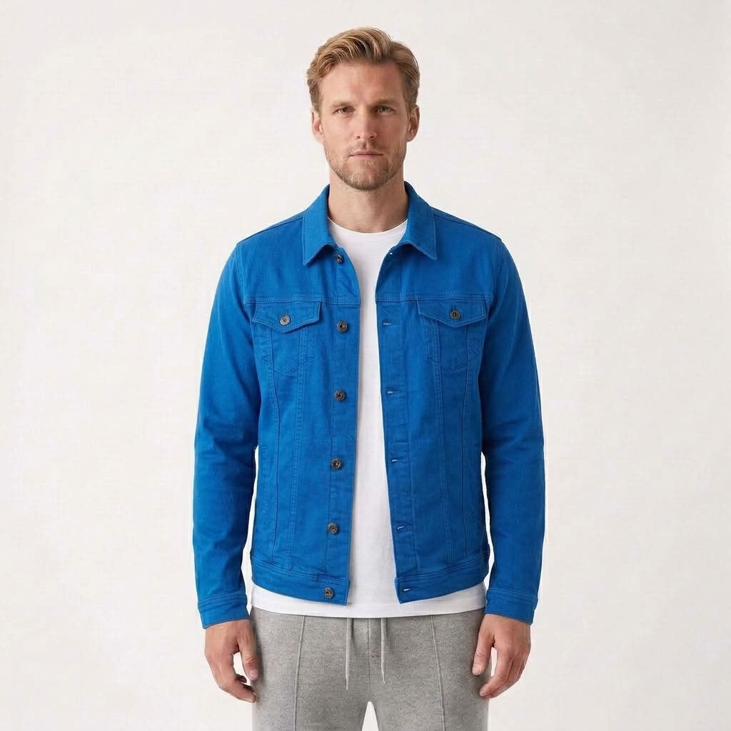 Tailored Street Denim Jacket For Men