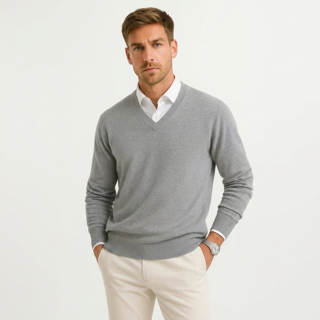 Men’s V-Neck Knit Sweater