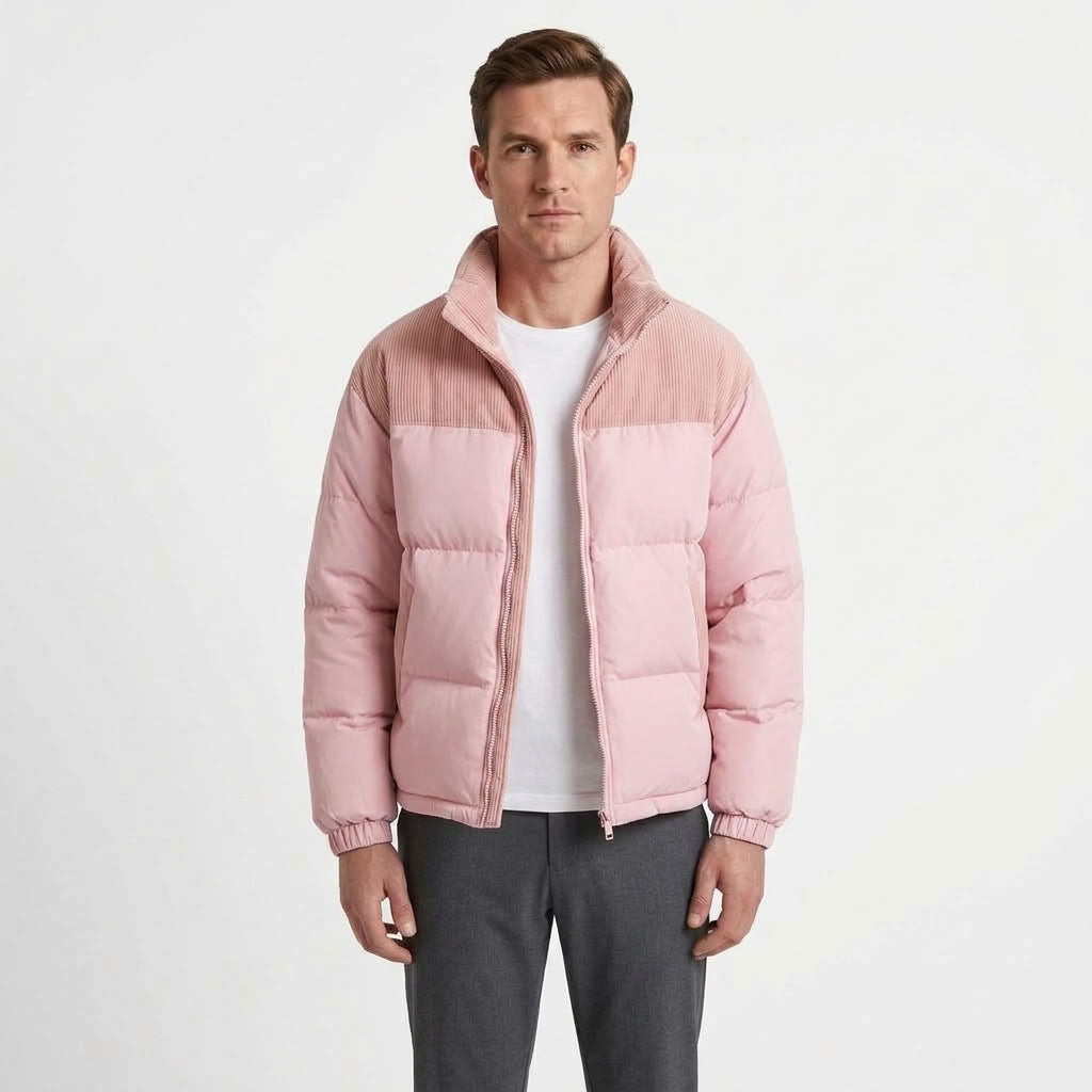 Fleece Lined Padded Winter Jacket For Men