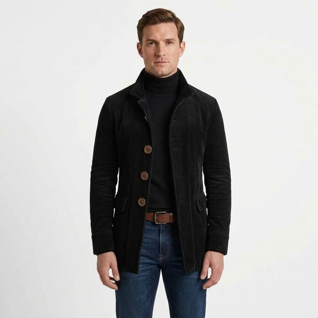Tailored Textured Corduroy Jacket For Men