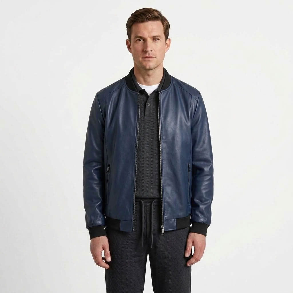 Tailored Biker Zip Jacket For Men