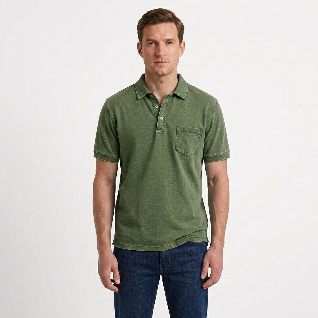 Tailored Vintage Style Polo Shirt For Men
