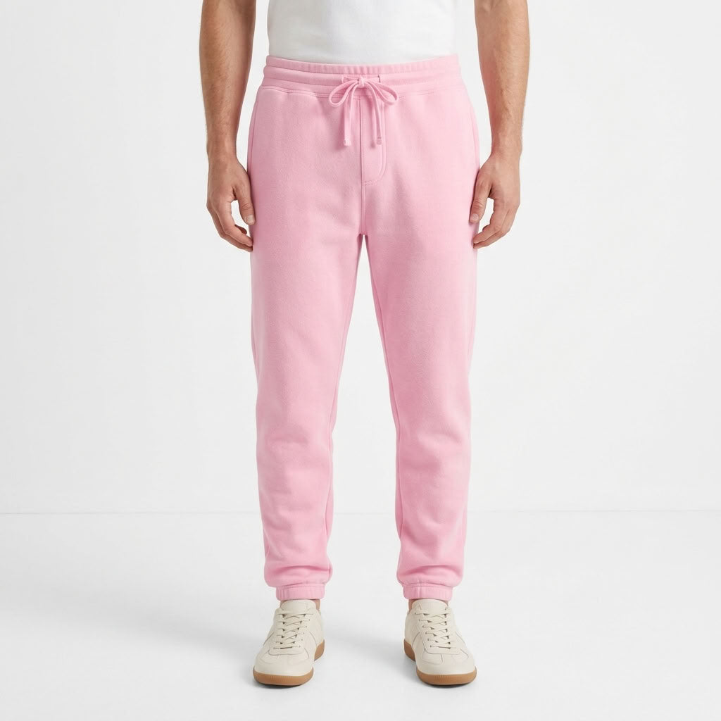 Fleece-Lined Cuffed Sweatpants For Men