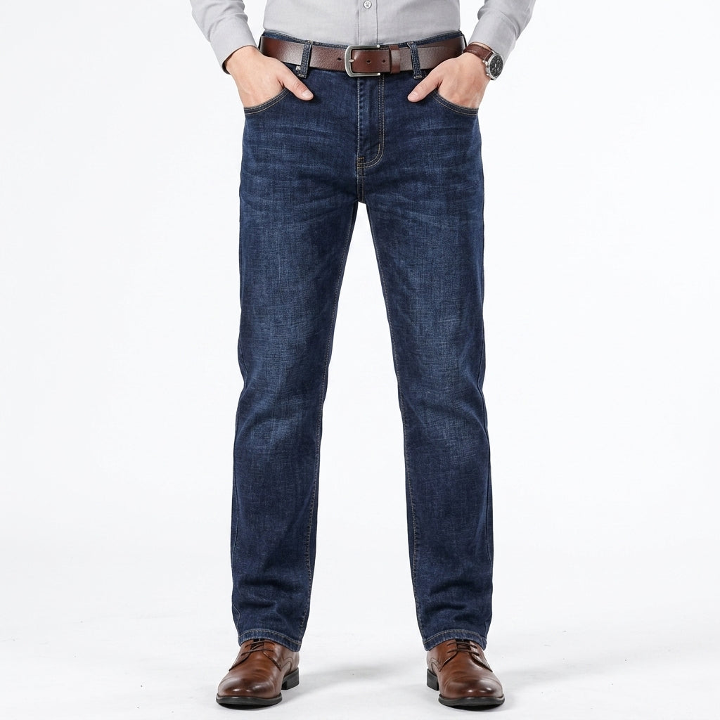 Classic Straight Leg Denim Jeans For Men