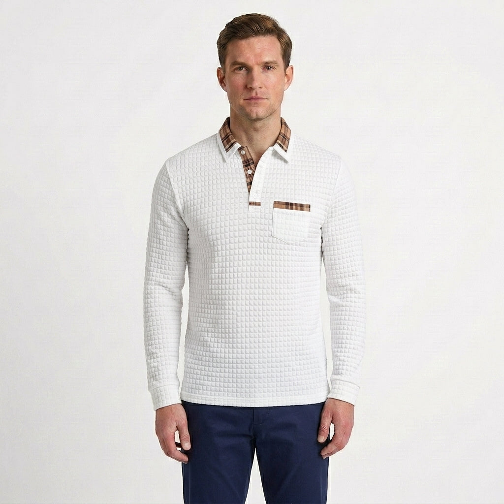Tailored Patterned Polo Shirt For Men
