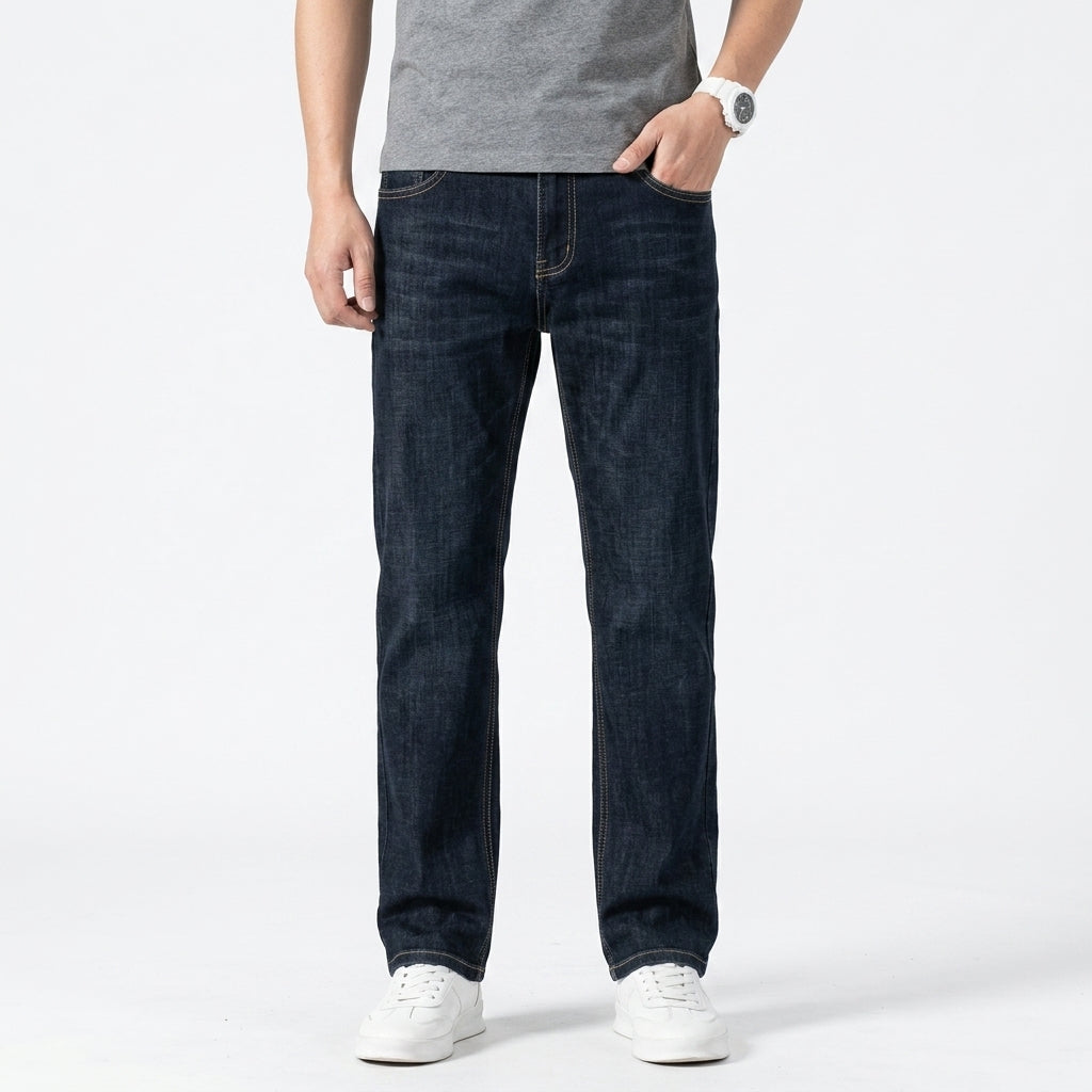 Classic Straight Leg Jeans For Men
