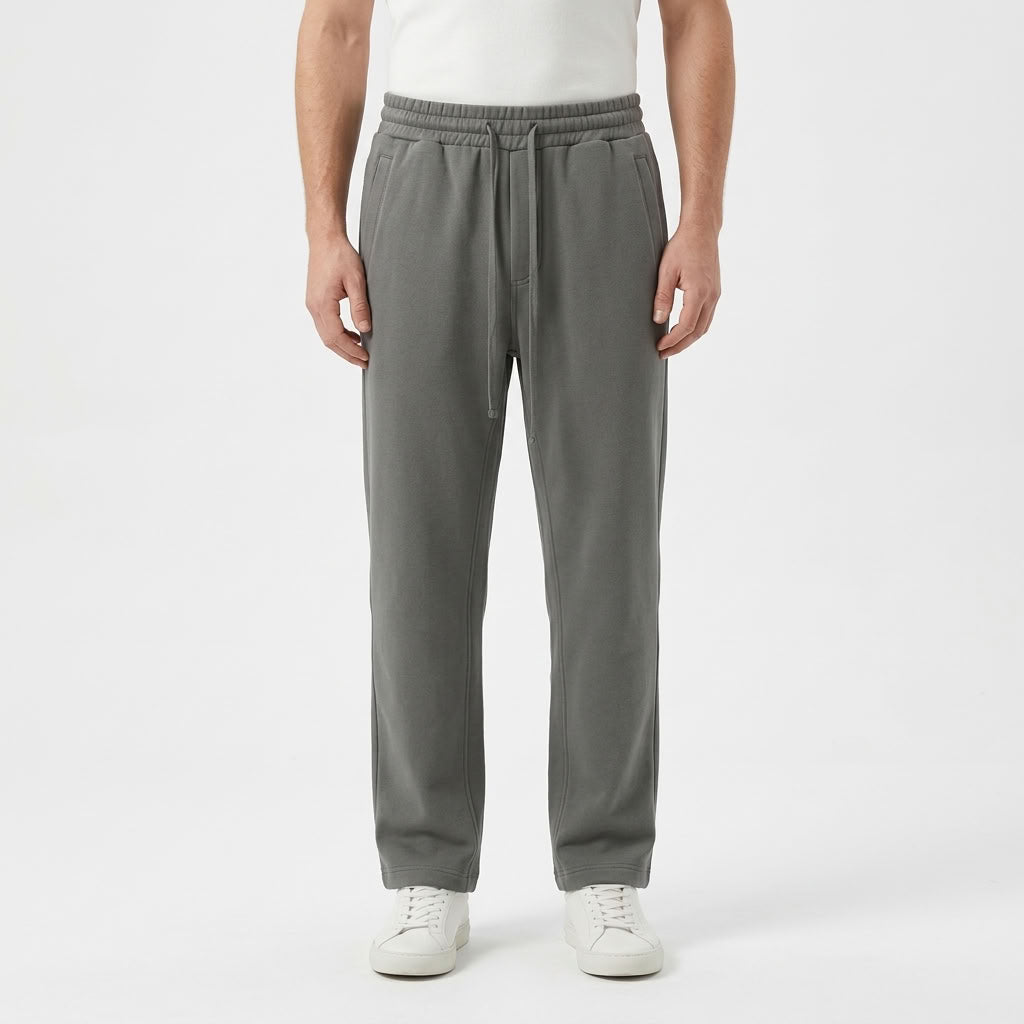 Fleece Lined Straight Leg Sweatpants For Men