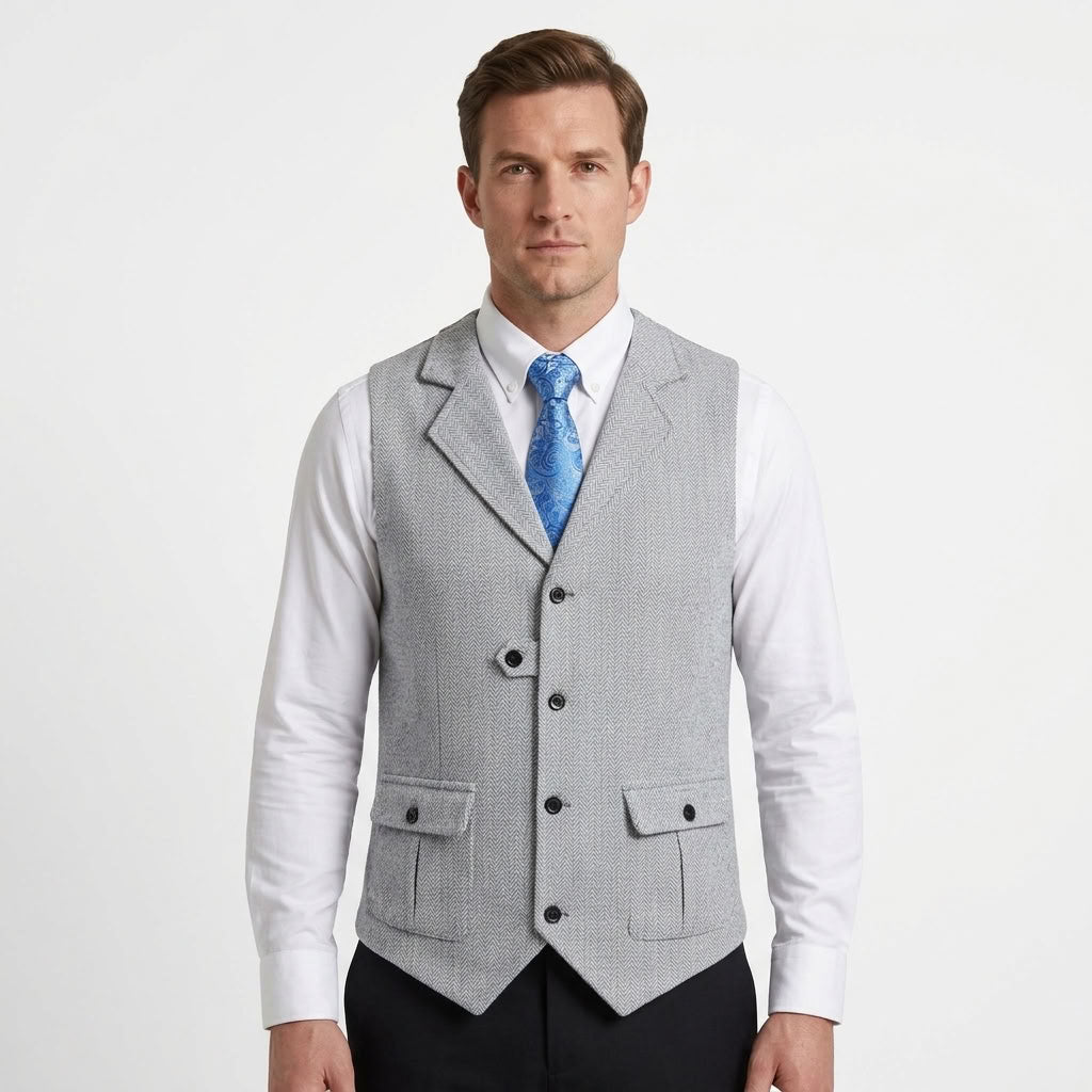 Tailored Vintage Layering Gilet For Men