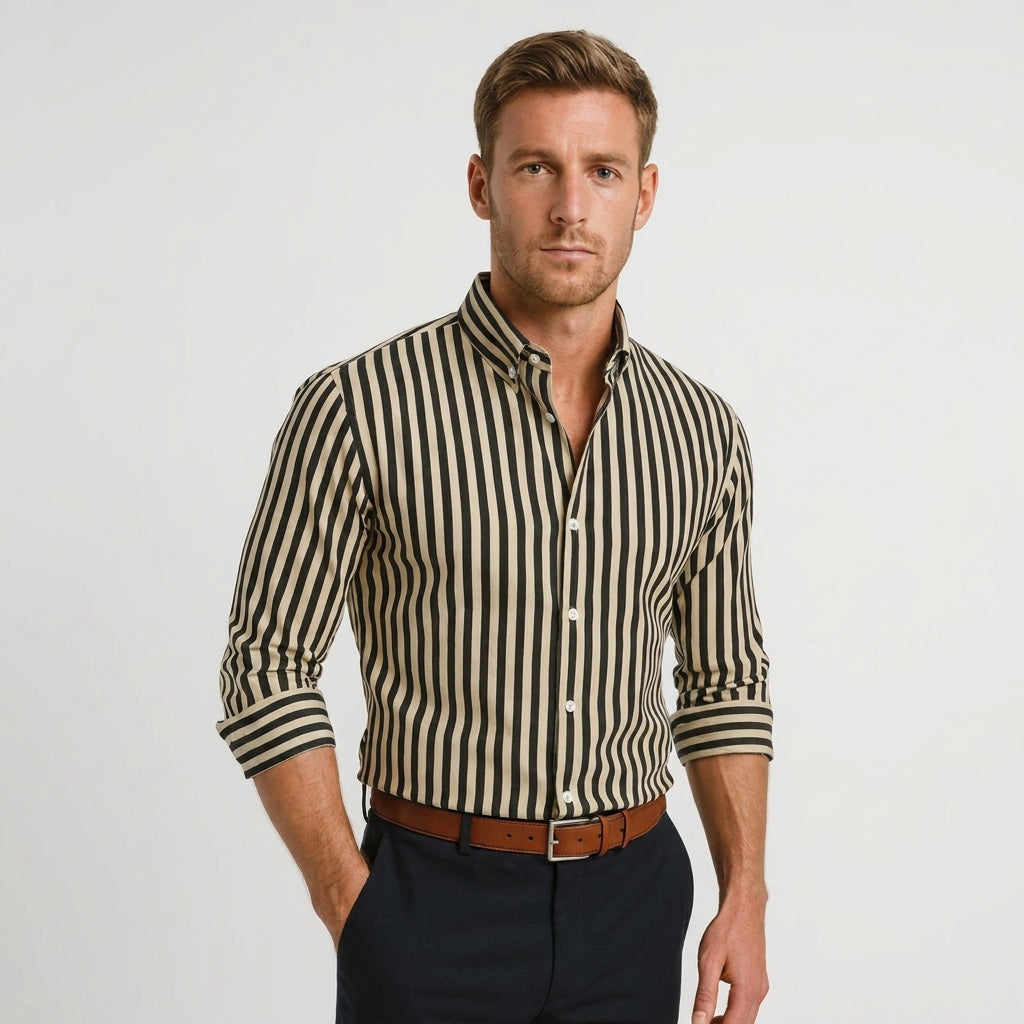 Men’s Striped Long Sleeve Shirt